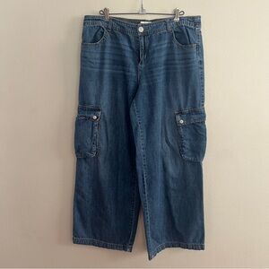 RSQ Cargo Denim, Medium Wash, Size XL